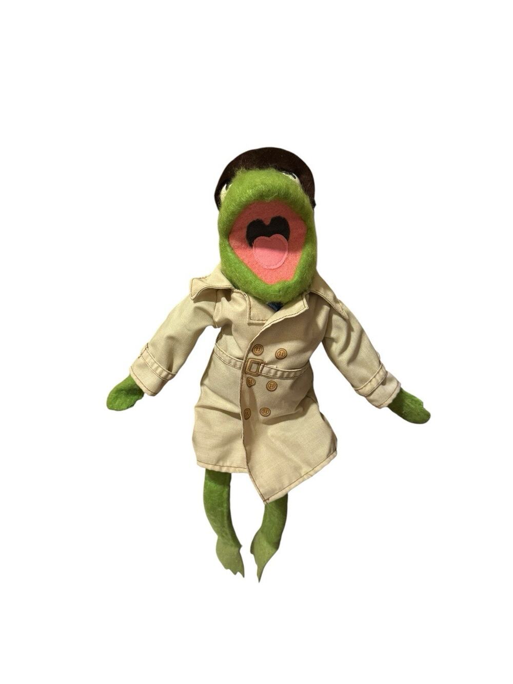 Vintage 1981 Fisher Price Kermit the Frog Dress Up Reporter Stuffed Doll Muppets